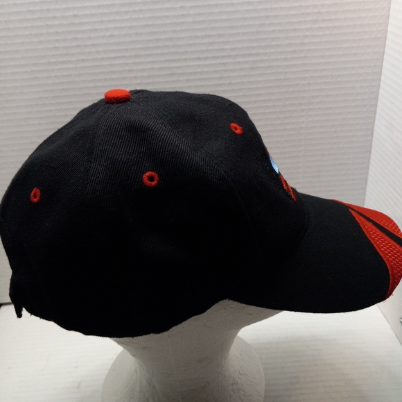 Demo Skull Black Red OS Adjustable Strap Basic Baseball Trucker Softball Hat Cap - Picture 5 of 8